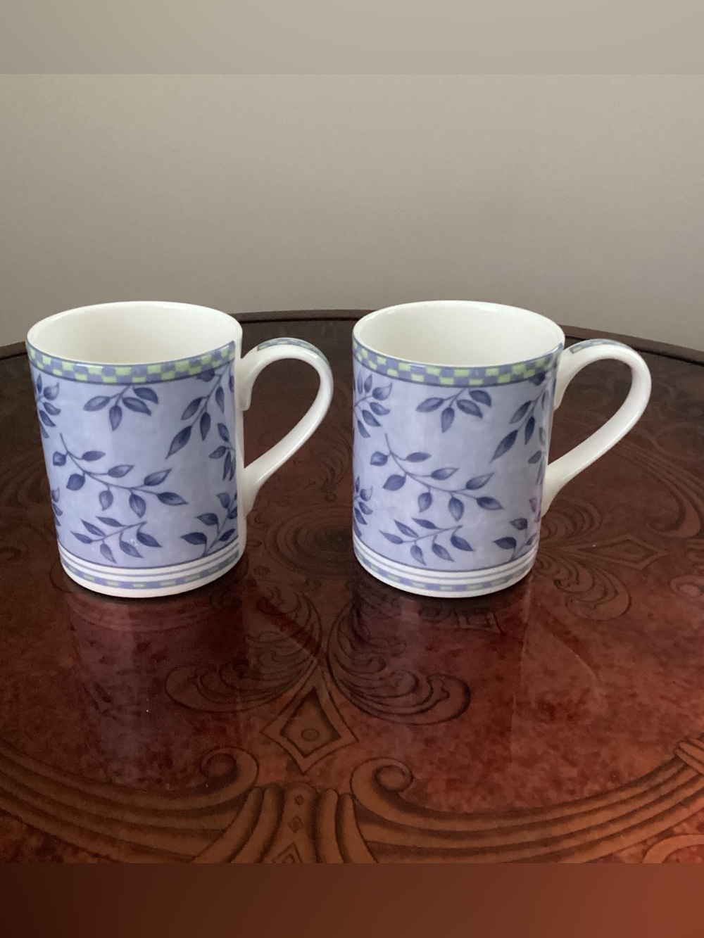 Royal Doulton Expressions Rivoli Fine China Coffee Cup Mugs Set of 2